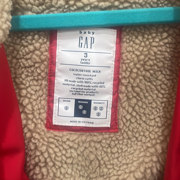 Red Gap Puffer Winter Coat - Picture 2 of 5